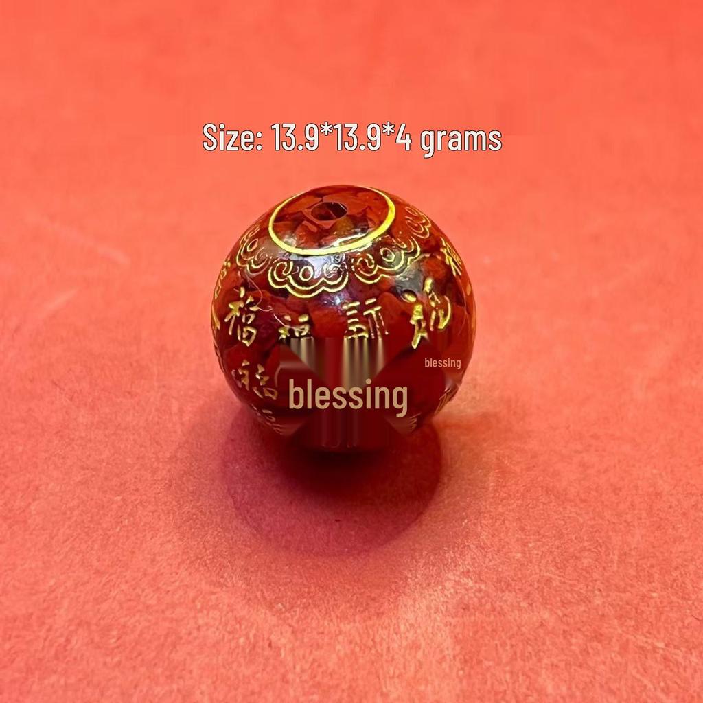 Original Gold-Plated Cinnabar Turtle Shell Fu Plaque and Gourd Pouch Accessories