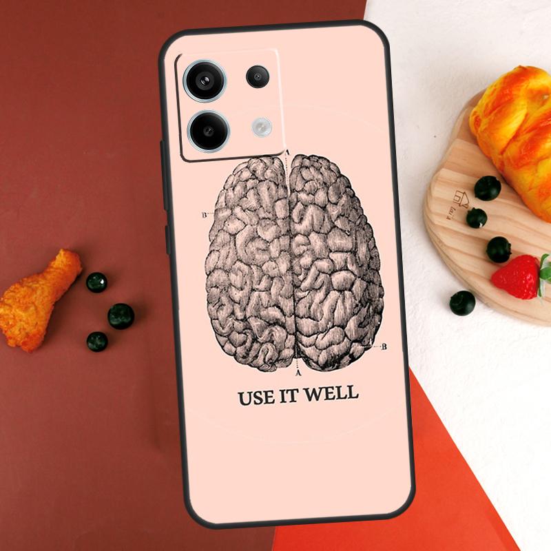Чехол Anatomy Brain для Xiaomi Redmi Note 13 14 Pro 9 10 11 12 Pro 10S 11S 12S Redmi 13C 10C 12C 14C Coque