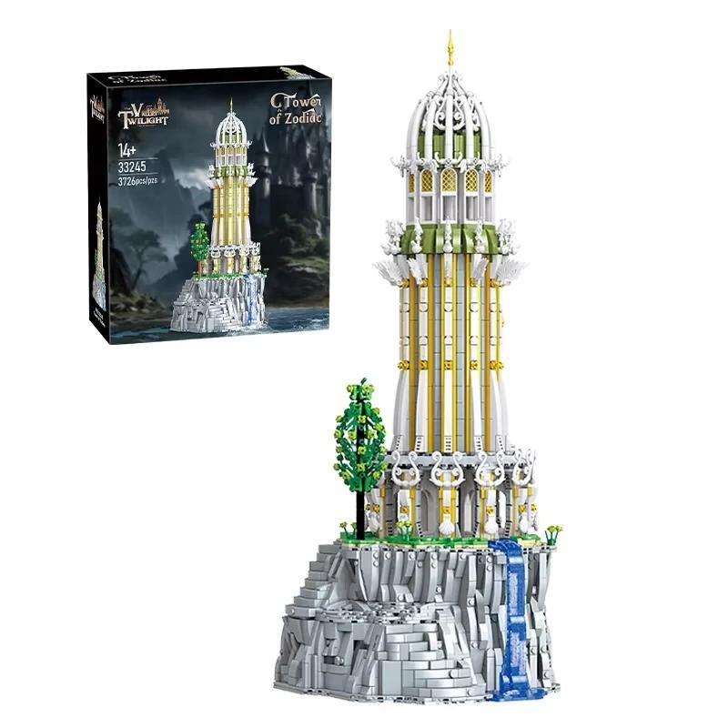 European Elf City Building Blocks Set Nine-in-one Giant Palace Models Bricks Desktop Decoration Diy Toys For Kids Holiday Gifts