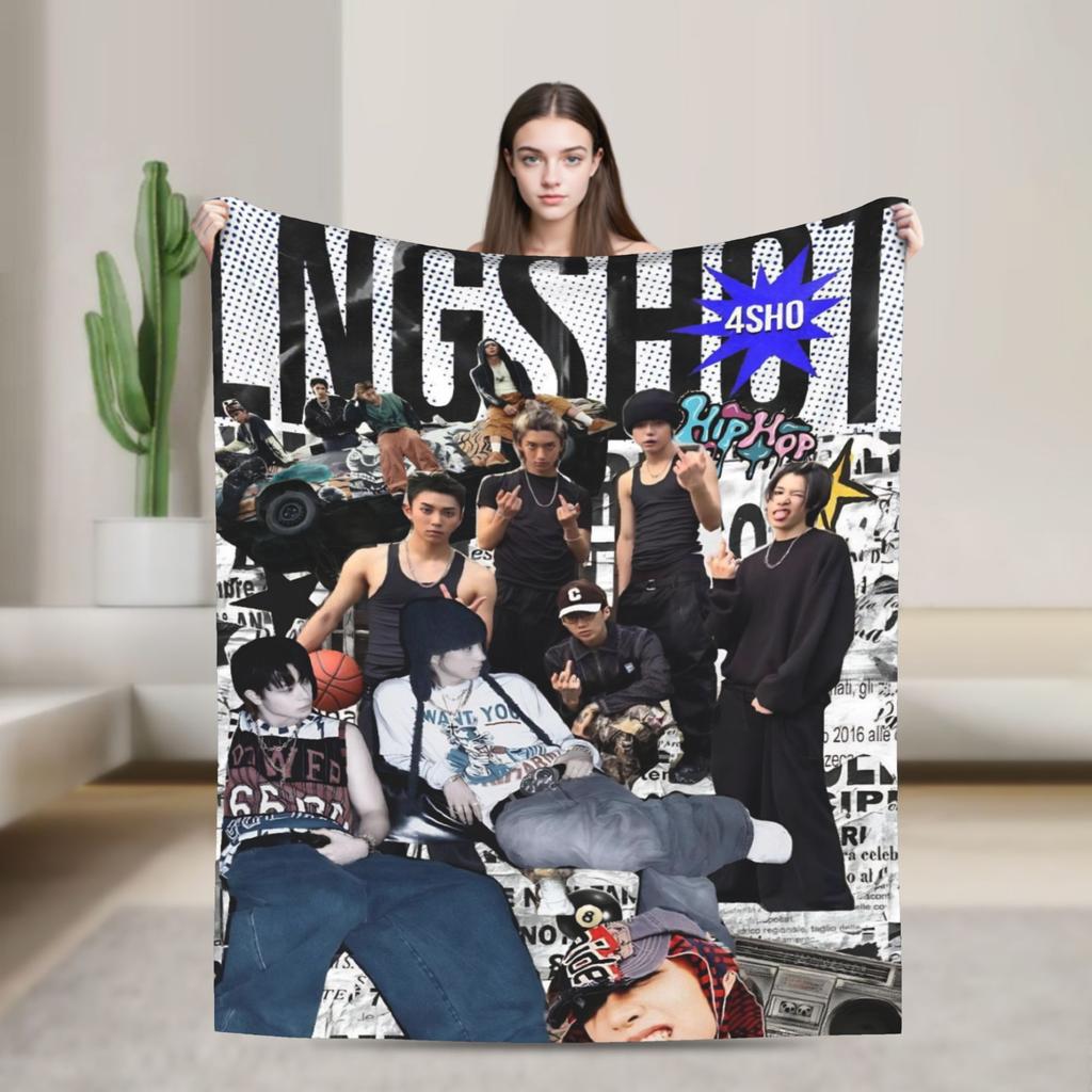Kpop Group Lngshot  Printed Blanket For Men Women Ultra Soft  Throw Blankets for Bed 50x60 Inches Multi-size