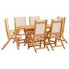 VidaXL Ensemble à Manger de jardin 7pcs bois d'acacia solide textilène 3279270