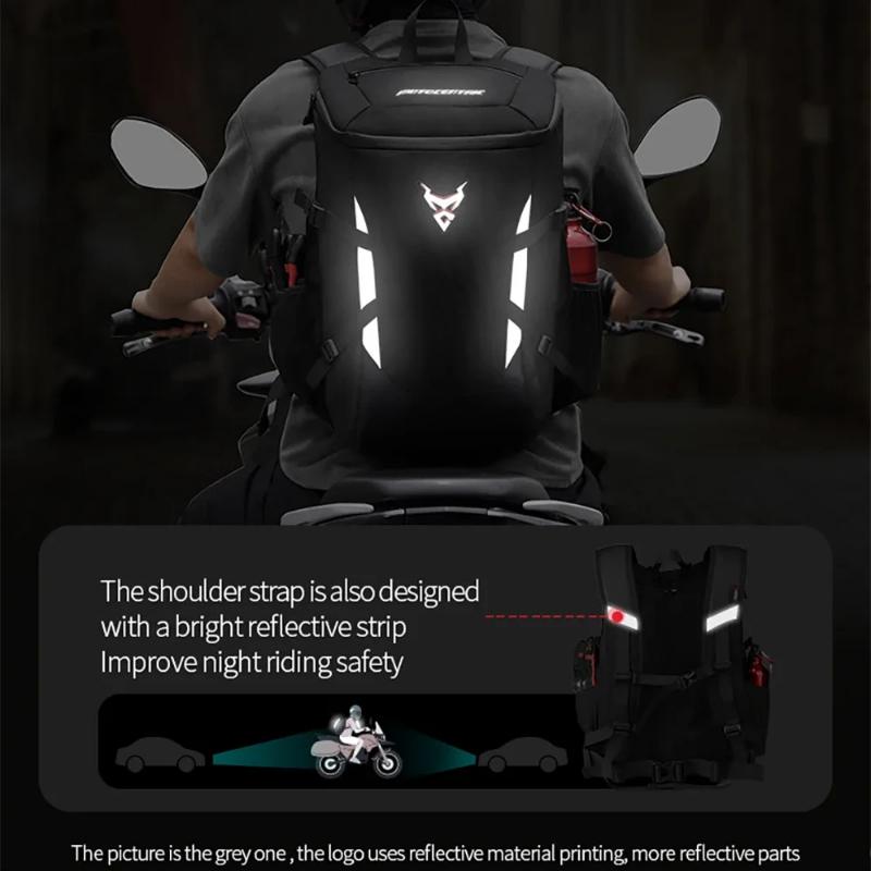 Motorcycle Backpack 28L Waterproof Outdoor Sports Riding Helmet Locomotive Backpack Business Travel Laptop Bag Multifunctional Backpack
