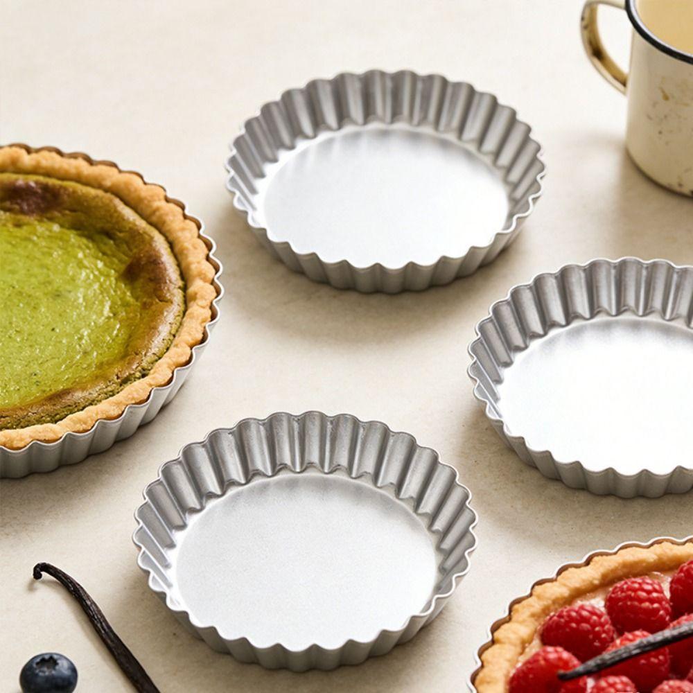 Flower Shape Egg Tart Molds Edge-patterned Pie Plate Mould Easy Clean Quiche Pans  Pie Making