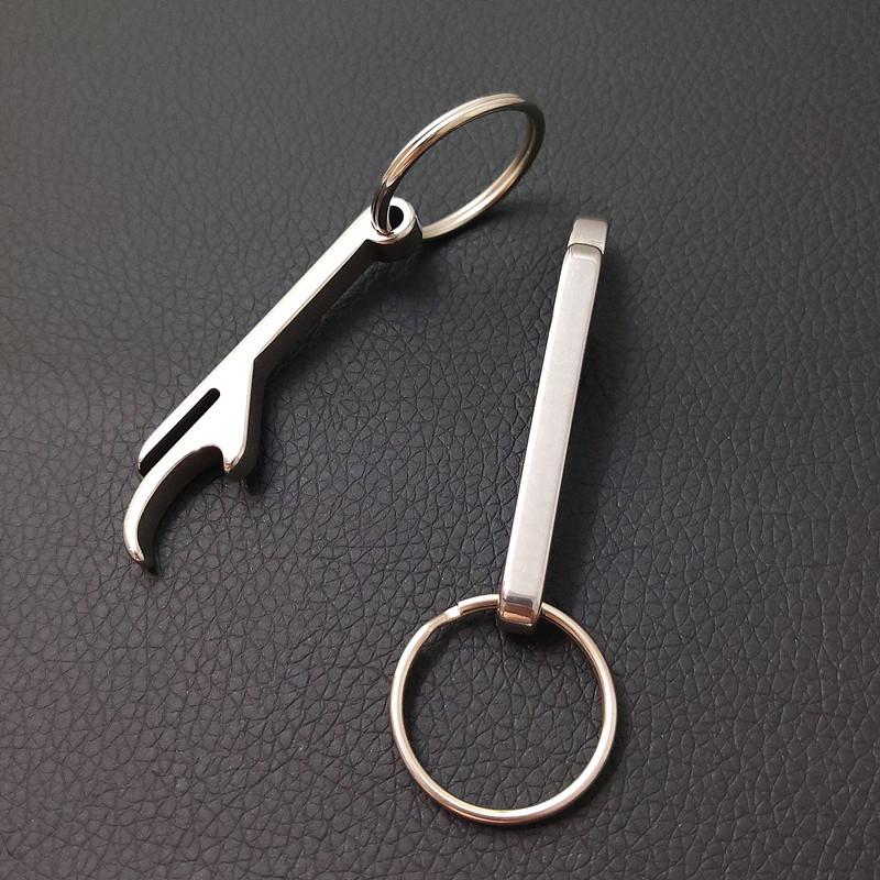 1 PC Multifunctional Keyring Stainless Steel Keychains Mini Beer Bottle Opener