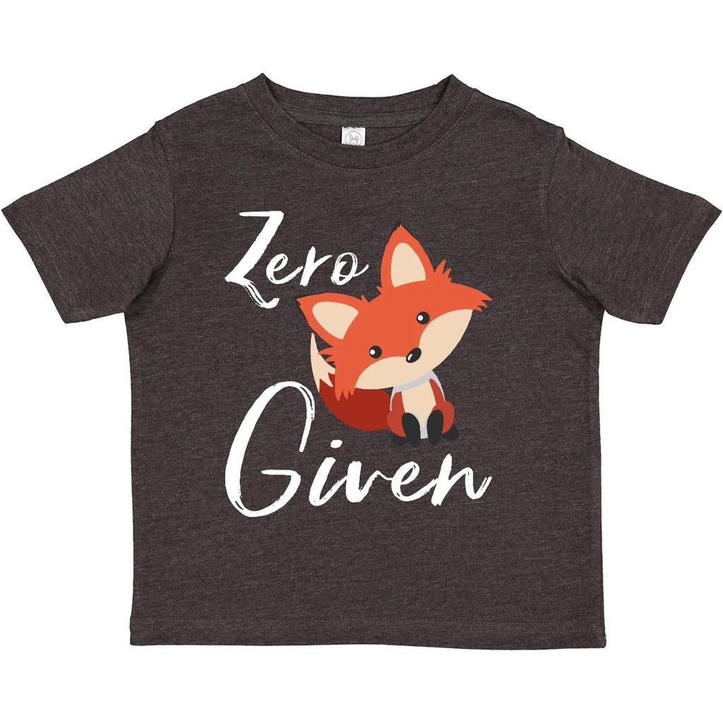 Inktastic Zero Fox Given Toddler T-Shirt Foxes Humor Sarcasm For Sake Dontcare