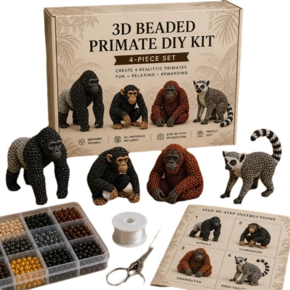Beginner Friendly 3D Beaded Animal DIY Kit Plastic Beads Handmade Craft Kit Craft Making