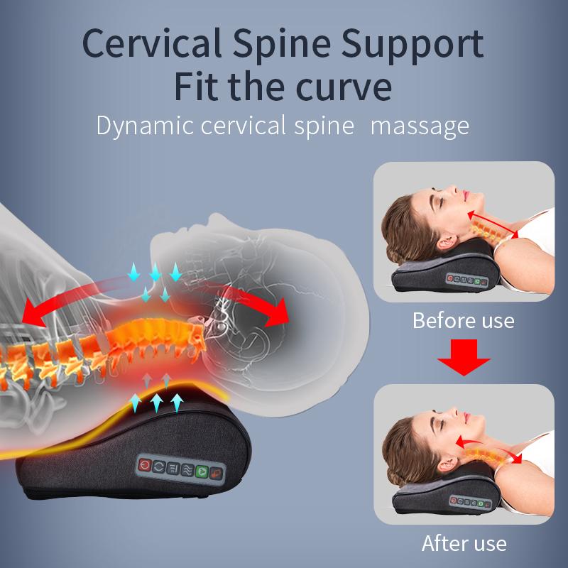 Электрическая разминающая подушка для массажа шиацу, инфракрасный нагреватель, массажер для шеи, массажная подушка для спины, талии, тела, оздоровительный массажер для релаксации