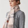 RECLOW 100% Cashmere Line Check Muffler Pink