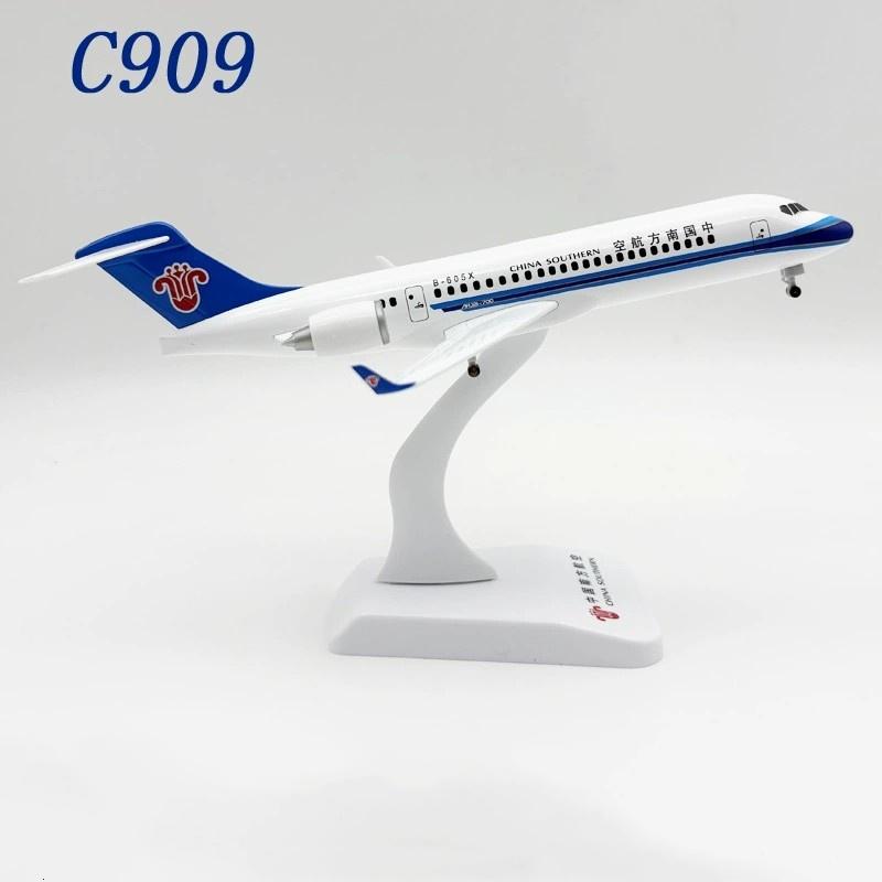 Литой металлический самолет 24 см C909 Airways ARJ-21 China Southern Модель самолета с подставкой и колесами Украшение для дома Подарок