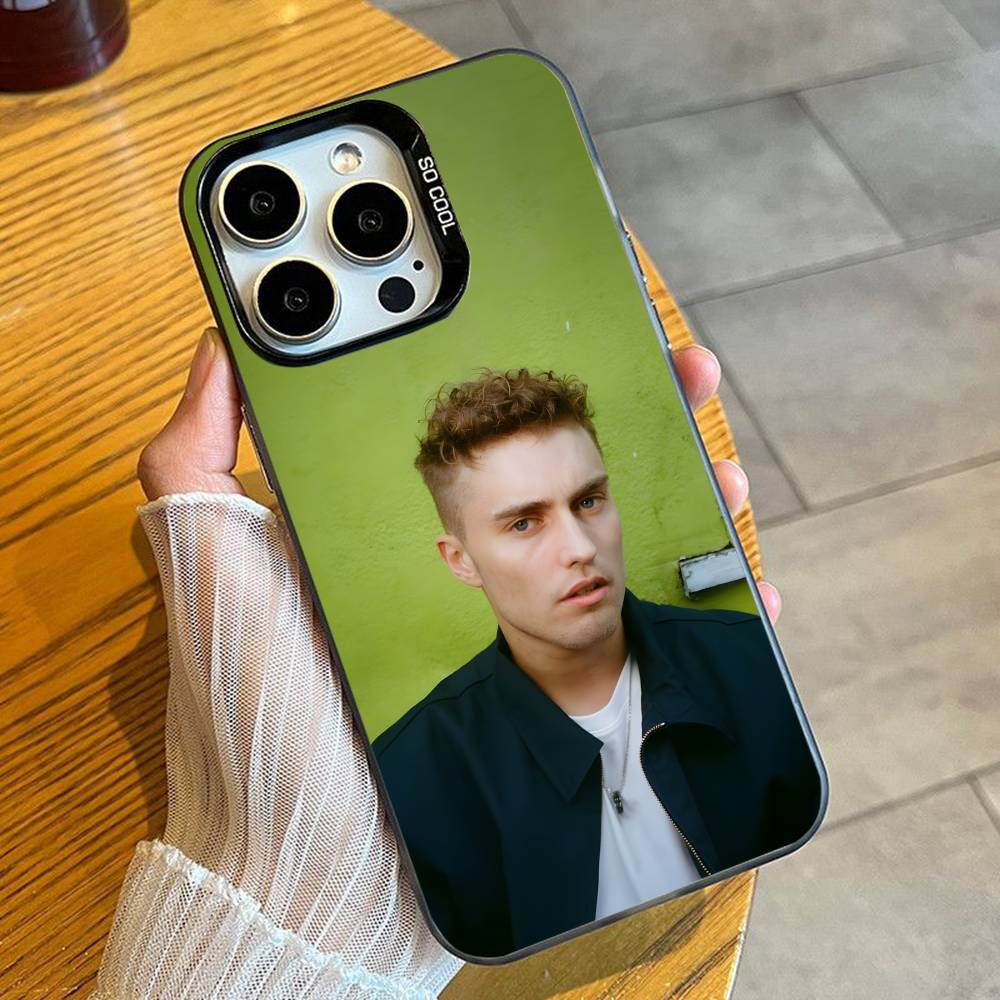 Чехол для телефона S-Sam Fender Rein Me In для iPhone 16 17 15 14 12 13 Pro Max Черный цвет Ударопрочный чехол