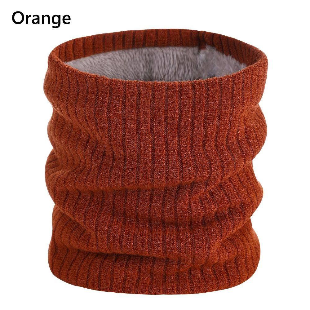 Windproof Knitted Neck Warmer Winter Neck Gaiter Fleece Lined Scarf Circle Loop Scarves