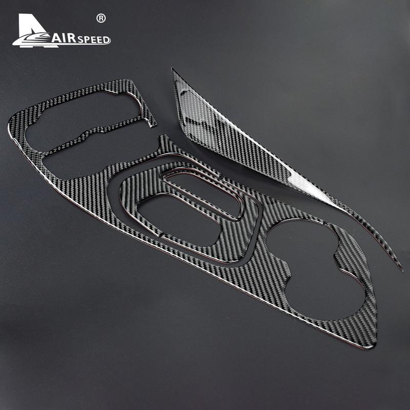 Real Soft Carbon Fiber Sticker for Dodge Challenger 2015 2016 2017 2018 Interior Car Gear Shift Panel