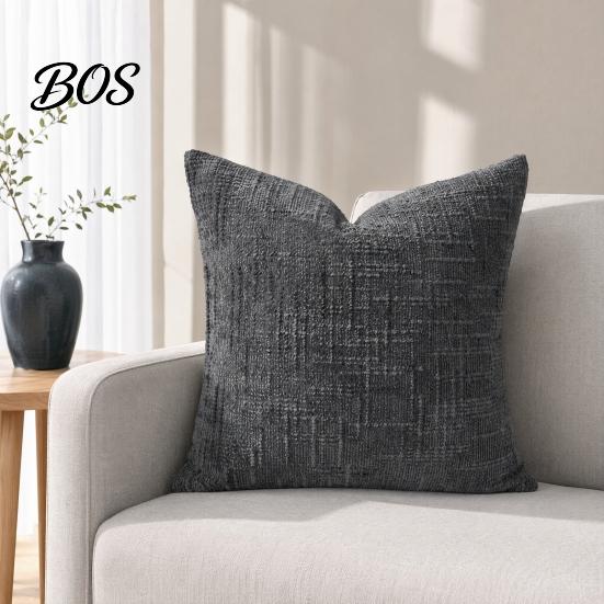 Fine Texture Pillowcase Couch Throw Pillow Cover, Decorative Soft Cozy Chenille Case, Rustic Smooth Zipper Cover Farmhouse Fall for Living Room