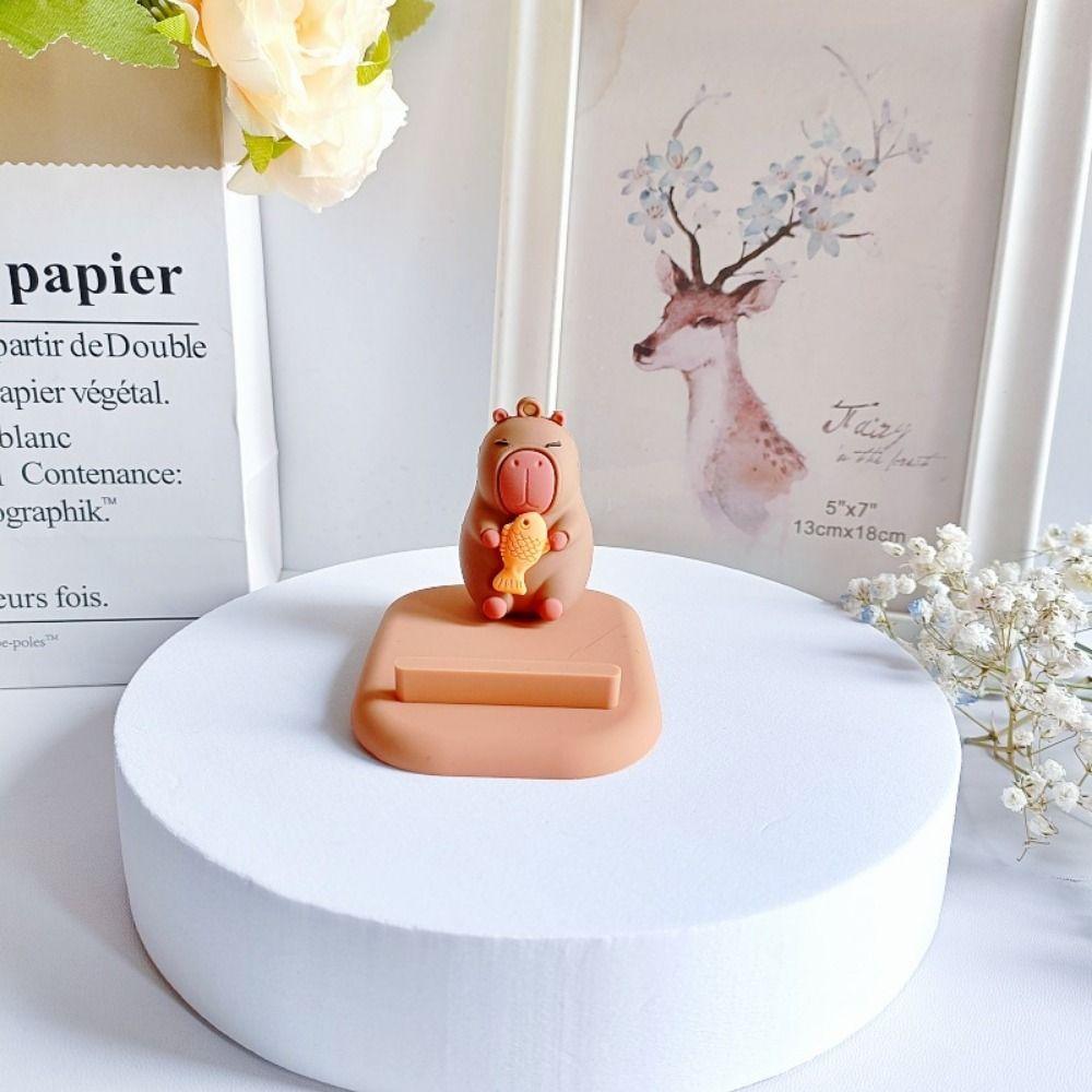 Держатель телефона в виде животного Капибара из ПВХ, настольный кронштейн для мобильного телефона, подставка для телефона в виде дельфина, смартфон