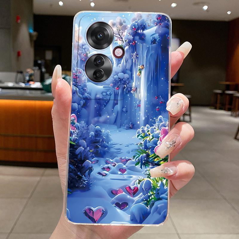 Casing For OPPO Reno 11F 11A 5G CPH2603 Case Aesthetic Cute Cat Cartoon Soft Silicone Back Cover Transparent Phone Case Bumper