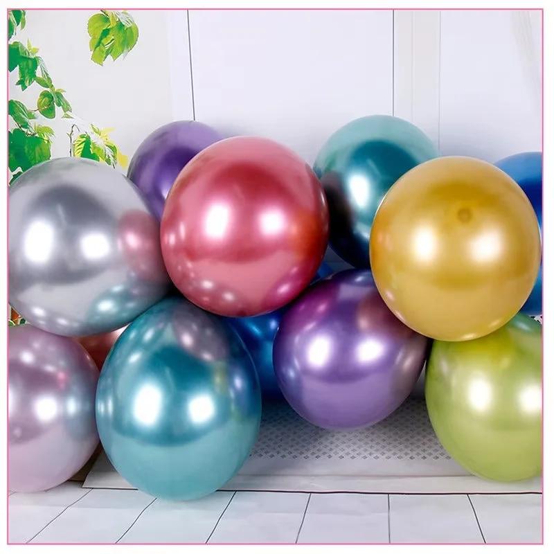 Хромированные воздушные шары из металлического латекса с гелием 10/20/30/50 шт. 10 дюймов для домашней вечеринки, свадьбы, дня рождения, украшения