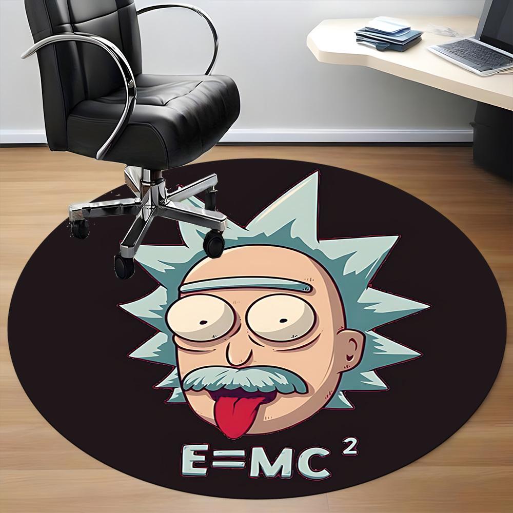 1 шт. Круглый ковер Rick and Morty для офиса, под офисные стулья, спальни, гостиной, домашний декор, декорирование комнаты, доступен в различных размерах
