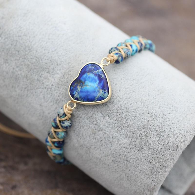 Модный браслет из яшмы, двойной ряд, обернутый веревкой, 4 мм, натуральный драгоценный камень, плетеный, ручная работа, ювелирные изделия для девочек