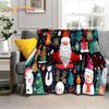 2025 Merry Christmas Tree Santa Claus,New Year Fairy Tale Gift Soft Plush Blanket,Flannel Throw Blanket for Living Room Bed Sofa