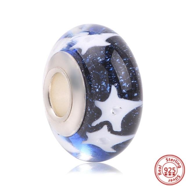 Красочные бусины из муранского стекла, прозрачные бусины в форме пузыря, подходят для оригинального браслета, женские ювелирные изделия из стерлингового серебра 925 пробы