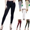 Rose Beauty A High Waist Skinny Pants Stretch Thin Women Solid Pencil Pants Skinny