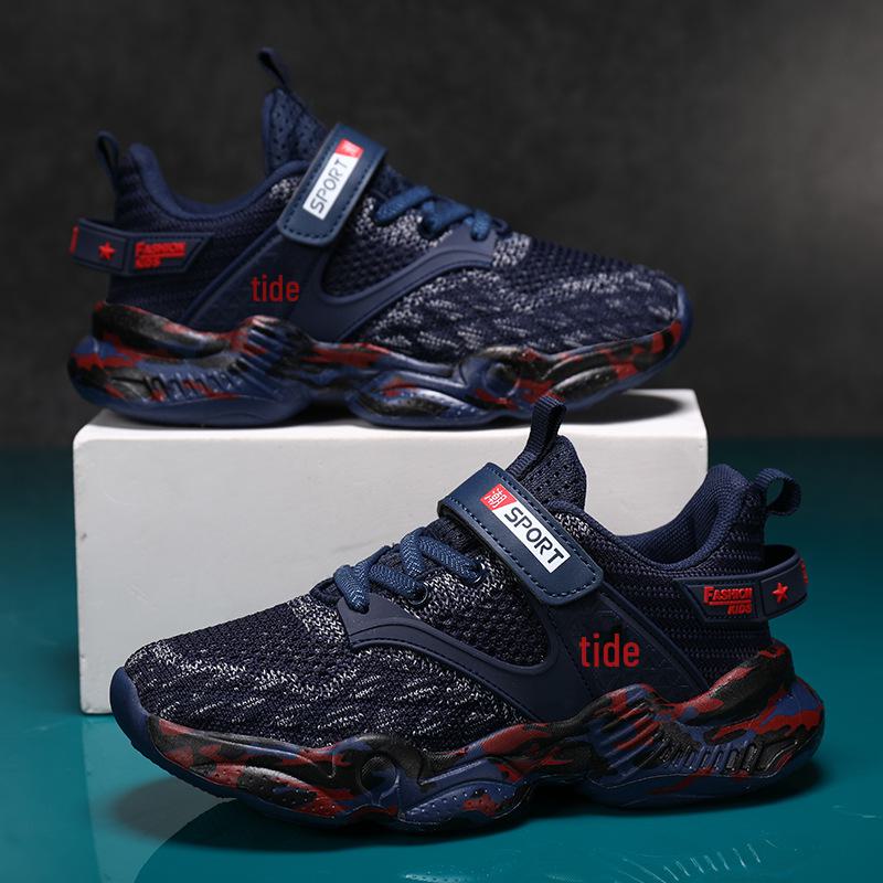 Дышащая спортивная обувь для мальчиков: Детские сетчатые кроссовки для весны/лета