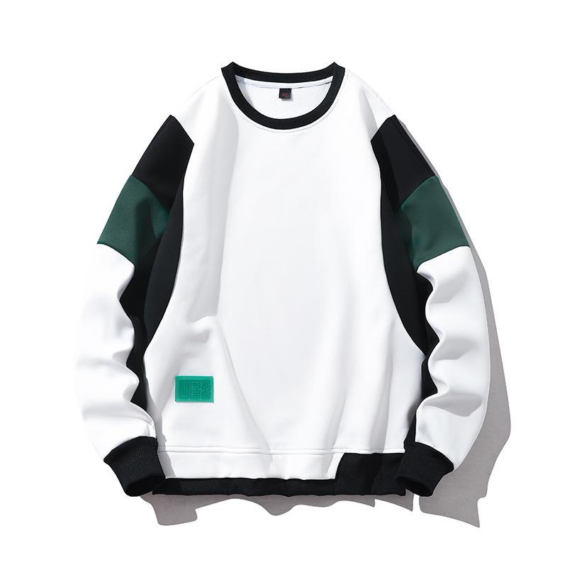 Весенний свитер с вставками, мужской, в американском ретро-стиле, простой классический, контрастный цвет, дизайнерский, с длинными рукавами