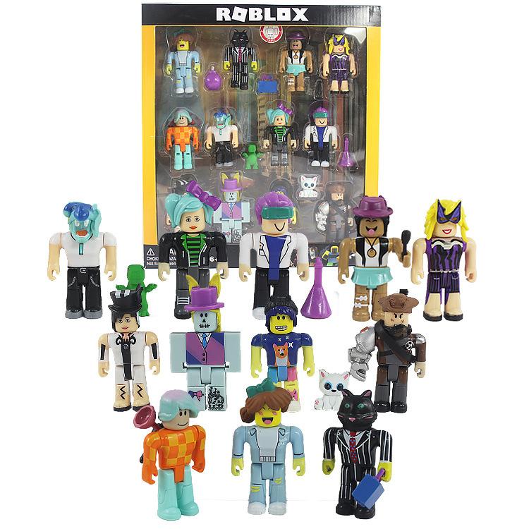 Фигурки Roblox 12 штук 2,5–3 дюйма, достойные коллекционирования, персонажи виртуальных игр, игрушки с аксессуарами, набор в кейсе, безопасный для детей