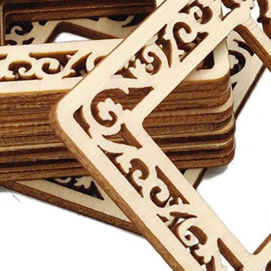 10Pcs/Set Wood Chip Various Shape Solid DIY Art Creative Eco-Friendly Decorating Wear-resistance Heart Oval Slices Unfinished DIY Crafts Slice