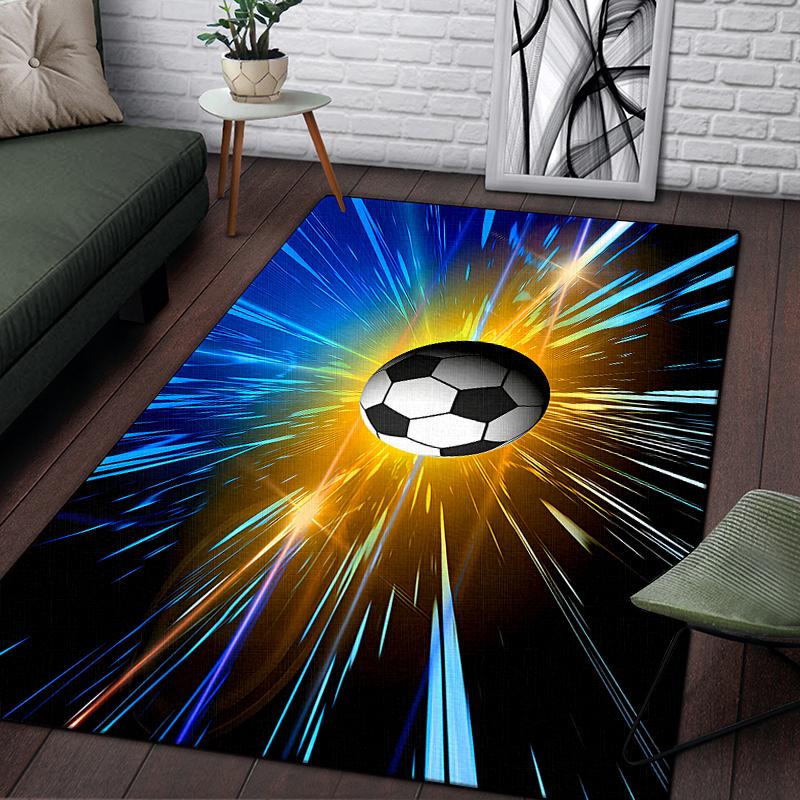 3d футбольный спортивный силуэтный ковер с узором для гостиной, коврики для кемпинга, пикника, противоскользящий коврик, коврик для ползания, подарок для фанатов
