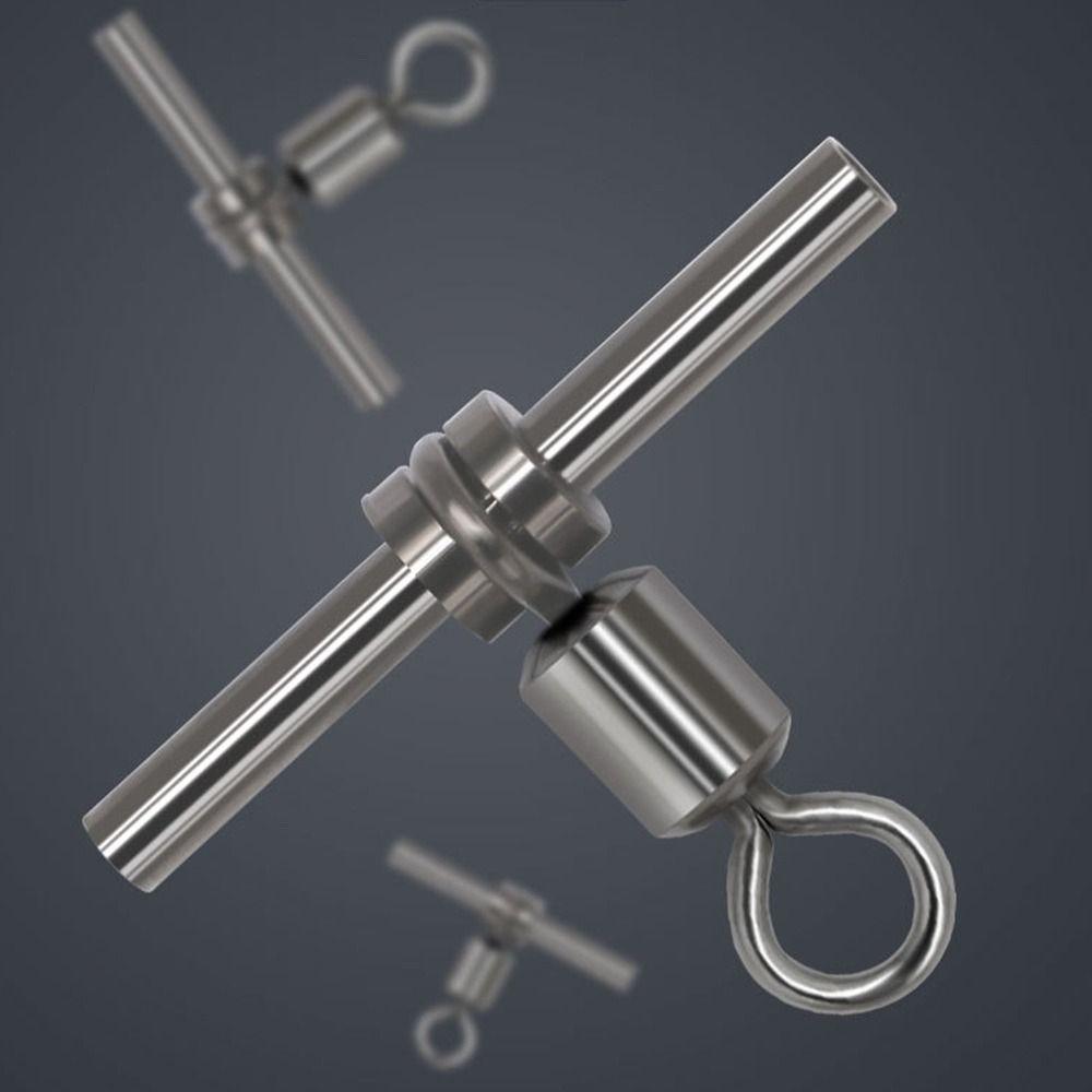 Brass Barrel Cross-line Brass Head 3 Way Connect Sleeves Rolling Swivel Tube Fishing Swivels