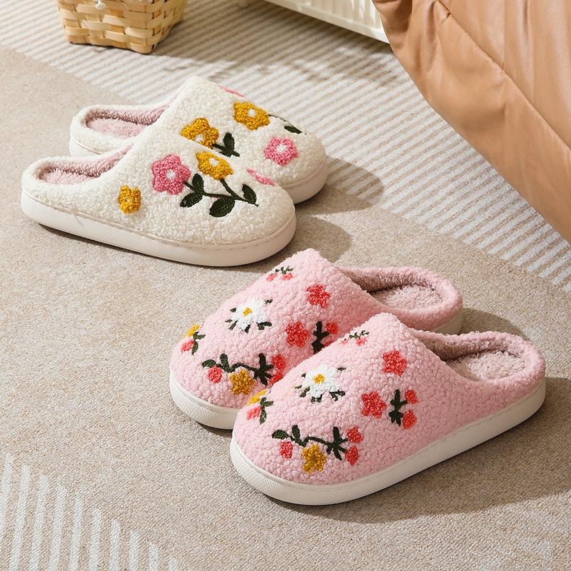 Модные новые удобные зимние хлопковые тапочки, теплые и нескользящие женские тапочки, модная домашняя женская обувь 2025, тапочки для пар