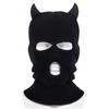 Three Holes Bull Horn Decoration Balaclava Hat Winter Cold Prevention Hats Outdoor Warm Knitted Hat Ski Cap Cycling Caps