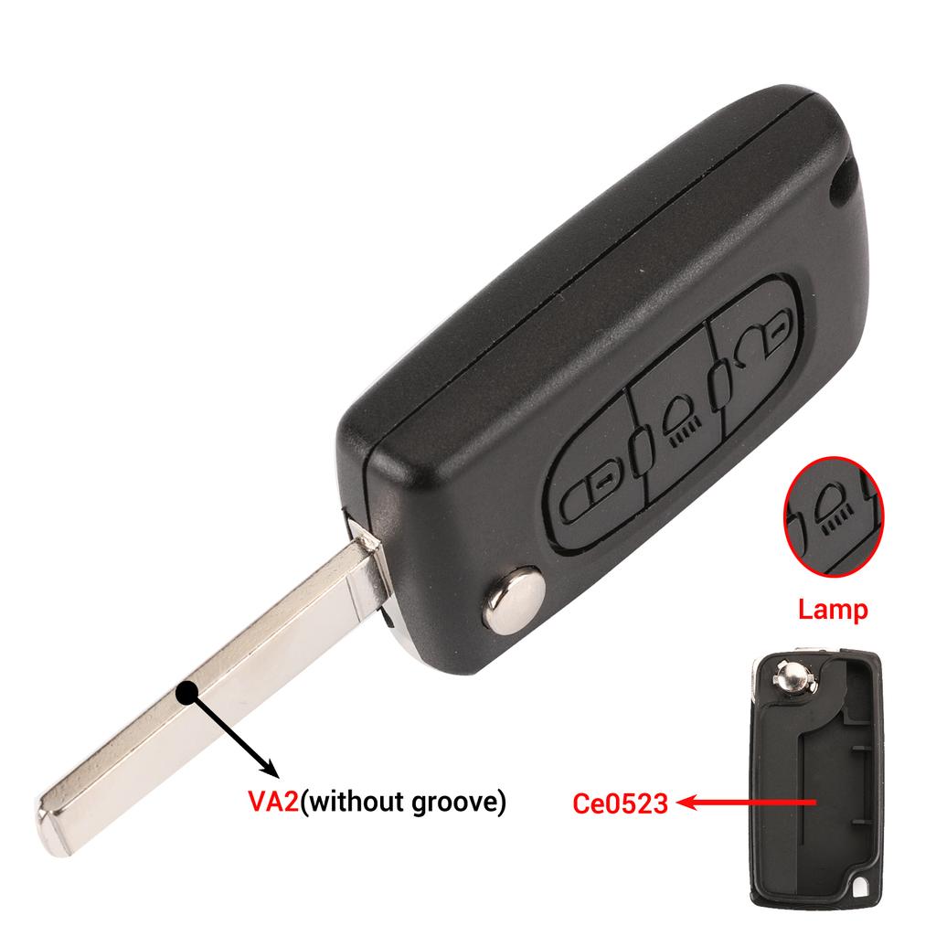 Jingyuqin 20ps Car Key Case Shell For Peugeot 307 407 308 607 For Citroen C2 C3 C4 C5 C6 C8 XSARA PICA CE523 HU83 CE536 VA2