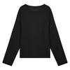 Tencel Wool Blended Crew Neck Knitted Bottoming Shirt Women's Early Autumn Soft Waxy Light Pullover Long Sleeve Lazy Wind Sweater Thin