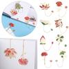Leaf Stationery Metal Tassel Chinese Style Hollow Brass Bookmark Painted Pagination Mark Book Clip