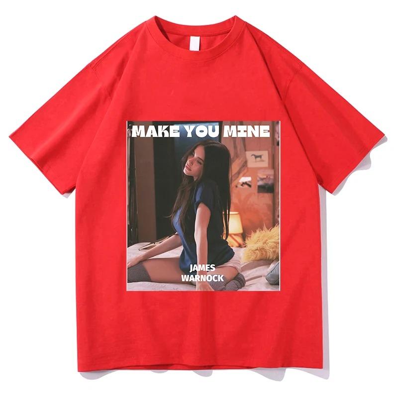 2026 Мэдисон Бир Make You Mine Футболка Модная Унисекс Короткий Рукав Одежда Эстетичная Мода Графическая Хип-хоп Парная Футболка