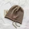 Big Head Circumference, Ear Protection, Drawstring, Knitted Hat, Woolen Hat, Couple's Head Cap, Warm Hat, Rolled Edge Hat