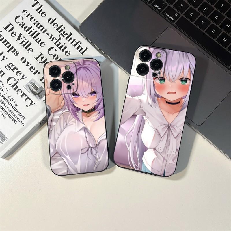 Чехол для телефона Nekomata Okayu HOLOLIVE для iPhone 14 13 11 12 Pro 8 7 Plus X 13 Pro MAX XR XS MINI SE 2020 черные чехлы