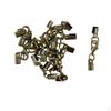 Pack of 12 Brass Lobster Claw Clasp And Leather Crimp Clip Ends Set Bronze