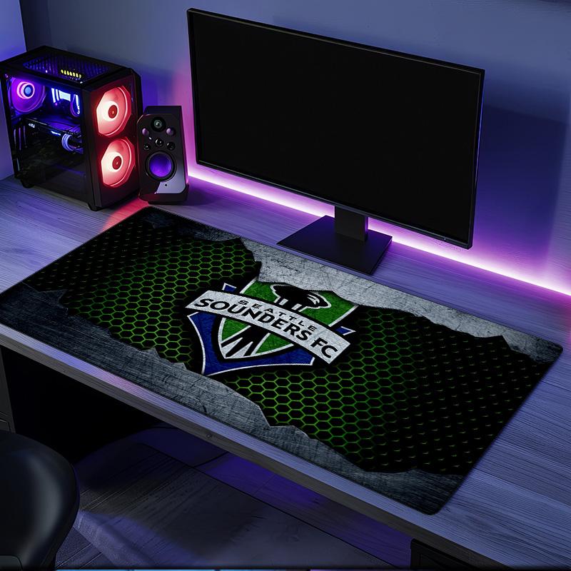 Seattle Sounders Fc Crest mouse pad, rubber base, esports desk mat, mouse pad for gamers and office use, gaming desk , easy to clean mat