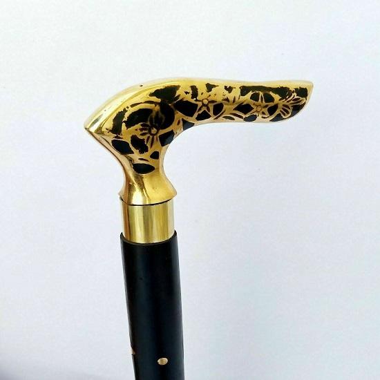 Рабочий стиль трость деревянная палка голова льва латунная ручка ручка винтажный подарок