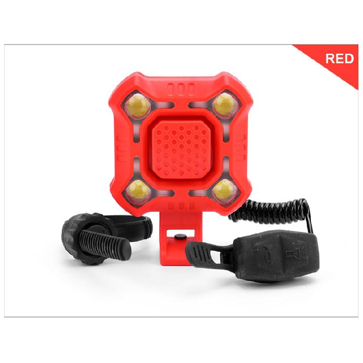 140 dB Electric Bike Bell 4 Lamp Cycling Light 1200mAh Electric Horn Waterproof USB Charging Loud Alarm Security Mountain Road2