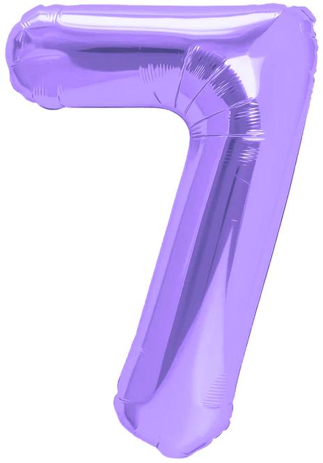 Balon Foliowy Cyfra 7 Fioletowy 100Cm