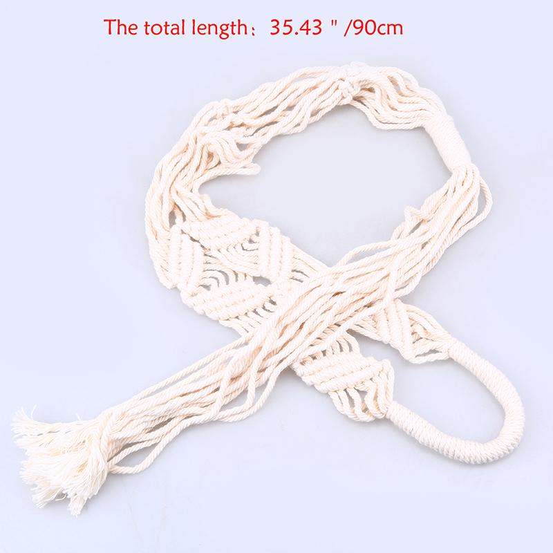 Подвесная корзина в технике макраме, держатель для растений, держатель для горшка ручной работы, плетеный из джутовой веревки, цветочные горшки для сада, украшение