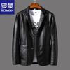 Мужская модная куртка из искусственной кожи