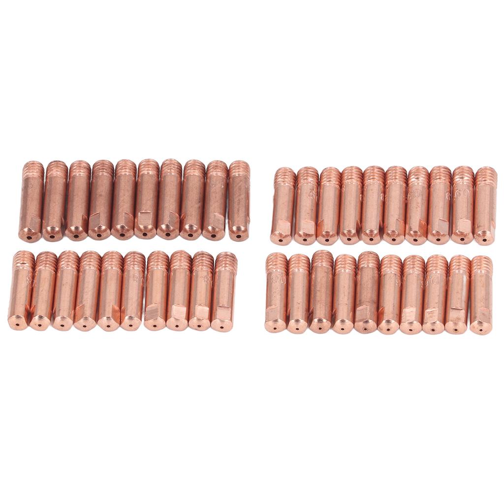 40 шт. Контактный наконечник сварочной горелки Медный Жаростойкий 15AK Сварочные наконечники от 0,6 мм до 1,0 мм