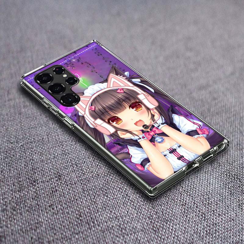 Чехол для телефона Chocola Nekopara для Samsung Galaxy S24 S23 S21 S20 FE S22 S26 Ultra S25 Edge S10 Plus Прозрачный ТПУ Чехол Оболочка