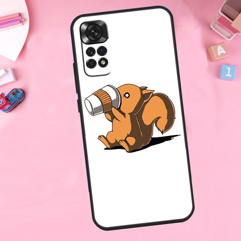 Мультяшная белка Для Xiaomi Redmi Note 14 10 11 12 13 15 Pro Plus Чехол для телефона Для Redmi 15 15C 14C 12C 10C 13C