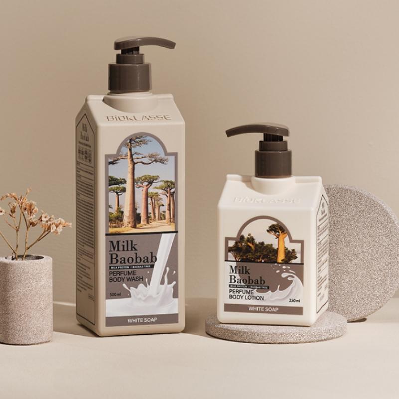 Milk Baobab [эксклюзивное планирование] Подарочный набор духов для тела Milk Baobab, гель для душа 500 мл + лосьон 250 мл + шарик для душа Выберите 1 из 3